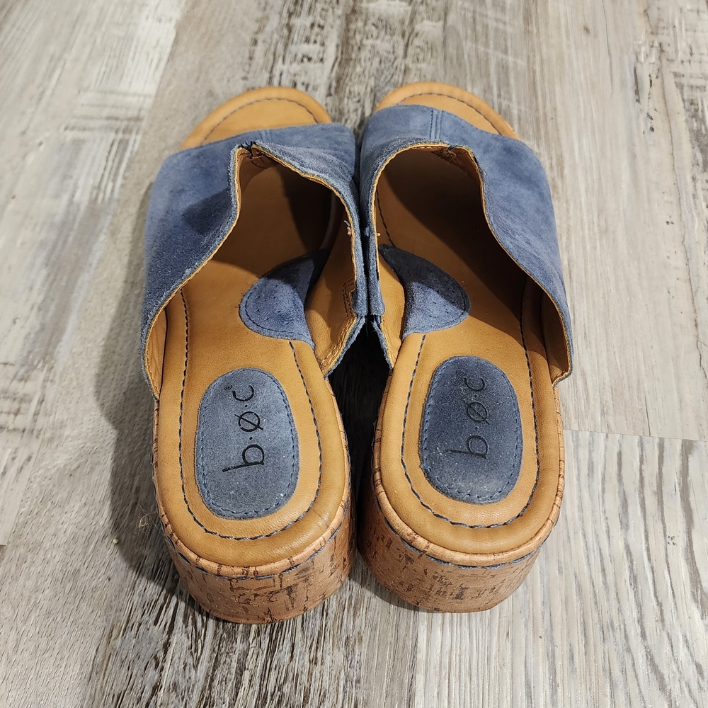 b.o.c. Denim Blue Wedge Sandals - Picture 4 of 8